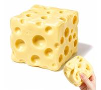 OKESYO Fromage Squishy Vaseline, Mini Squishies Fromage de 6cm, Jouet à Écraser Fromage, Jouet Anti-Stress, Cadeaux Squishy Croustillants pour Adultes, Soulagement du Stress, Détente
