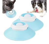 OKESYO Lot de 2 jouets pour chien - 14,5 x 5,5 cm - Avec ventouse et boule rotative - Gamelle pour chiens et chats - Repousse efficacement l'ennui en mangeant