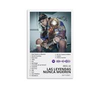 OKFPLM Anuel AA Las Leyendas Nunca Mueren Poster de style rétro sur toile pour décoration de chambre à coucher et salon 60 x 90 cm Sans cadre