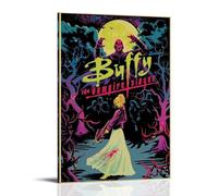 OKFPLM Impression sur toile Buffy The Vampire Slayer de style rétro pour décoration de chambre à coucher et salon, 50 x 75 cm, style cadre