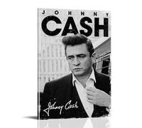 OKFPLM Johnny Cash Poster sur toile style rétro pour décoration de chambre à coucher et salon 40 x 60 cm Cadre style 20