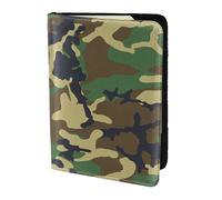 OKFSTY Étui de passeport tendance imprimé camouflage militaire vert en cuir de vachette 14 cm, Noir , Taille unique