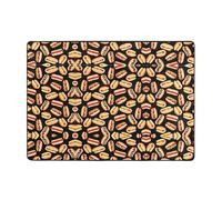 OKFSTY Fun Food - Tapis en flanelle imprimé hot dogs - Tapis antidérapant pour chambre à coucher, balcon, absorbant et durable - 203,2 x 147,3 cm