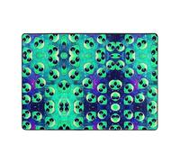 OKFSTY Green Aliens Tapis en flanelle avec impression d'extraterrestres 203,2 x 147,3 cm, tapis antidérapant pour chambre à coucher, balcon, absorbant et durable