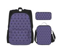 OKFSTY Haunted Mansion Lot de 3 sacs à dos légers pour garçons 40,6 cm, Noir , Taille unique, Ensemble cartable