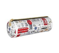 OKFSTY I Love London Trousse à crayons pour étudiants, blanc, Taille unique, Organiseur de sac