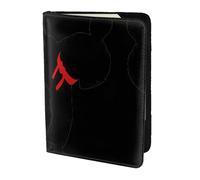 OKFSTY Karaté Boy Vector Ceinture Changeable Impression Couleur Mode Passeport Titulaire Personnalisé Imprimé Cuir de Vache Porte-carte d'identité Voyage Couverture de passeport 14 cm, Noir , Taille