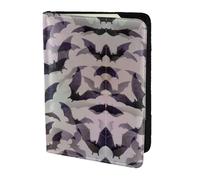 OKFSTY Porte-passeport tendance imprimé chauve-souris d'Halloween en cuir de vache personnalisé 14 cm, Noir , Taille unique