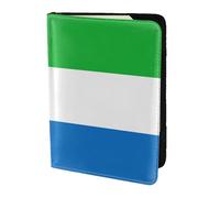 OKFSTY Porte-passeport tendance imprimé drapeau de la Sierra Leone - En cuir de vache - 14 cm, Noir , Taille unique