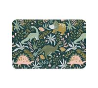 OKFSTY Tapis de bain imprimé dinosaure, tapis de bain antidérapant en diatomée pour salle de bain, tapis de douche, facile à nettoyer, 60 x 40 cm