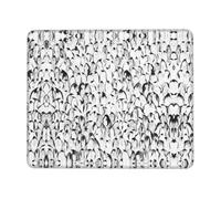 OKFSTY Tapis de souris épais et confortable avec motif foule de pingouins avec bord verrouillable, grand tapis de bureau antidérapant en caoutchouc pour bureau