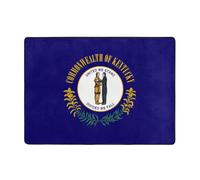 OKFSTY Tapis en flanelle imprimé drapeau du Kentucky - 203,2 x 147,3 cm - Tapis antidérapant pour chambre à coucher, balcon, absorbant et durable