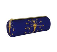 OKFSTY Trousse à crayons avec drapeau de l'État de l'Indiana, fournitures scolaires, fournitures scolaires, organisateur de stylos, trousse à crayons mignonne pour étudiants, blanc, Taille unique