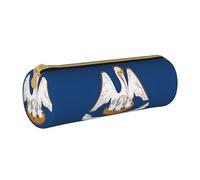 OKFSTY Trousse à crayons avec drapeau de l'État de Louisiane, fournitures scolaires, organiseur de stylos, trousse à crayons mignonne pour étudiants, blanc, Taille unique, Organiseur de sac