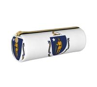 OKFSTY Trousse à crayons avec drapeau de l'État du Massachusetts, fournitures scolaires, organisateur de stylos, trousse à crayons mignonne pour étudiants, blanc, Taille unique, Organiseur de sac