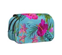OKFSTY Trousse à crayons double couche avec impression Hello Hawaï, grande capacité de rangement pour fournitures scolaires pour enfants, Noir , Taille unique, Organiseur de sac