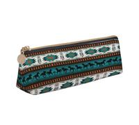 OKFSTY Trousse à crayons portable en cuir avec grande capacité de rangement Motif cheval, blanc, Taille unique, Trousse de maquillage