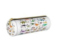 OKFSTY Trousse élégante d'apprentissage des lettres de l'alphabet avec dinosaures - Trousse à crayons pour étudiants, blanc, Taille unique, Organiseur de sac