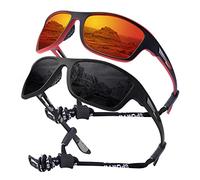 OKH 2 Pièces Lunettes de Soleil de Sport pour Hommes Femmes Protection UV400 Lunettes Polarisées Enveloppées Autour de Lunettes de Cyclisme Unisexes pour Vélos, Pêche, Course à Pied, Escalade