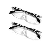 OKH Lot de 2 lunettes loupes grossissantes 160 % - Loupes de lecture portables - Pour travaux de proximité, lecture, couture, passe-temps, artisanat, poids léger