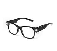 OKH Lunettes de Lecture avec Lumière, Lecteurs Éclairés par LED Rechargeables, Vision Claire et Lumineuse pour Femmes Hommes Lecture de Nuit (Noir 3.5)