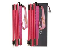 OKHEALING Bâtons de randonnée en Fibre de Carbone Haute résistance, 2 pièces, se replie en 5 Sections, légers et Solides, protègent Les articulations, Convient pour la randonnée, Le Trekking et