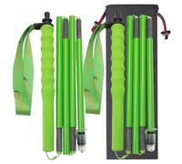 OKHEALING Bâtons de Trekking en Fibre de Carbone, se replie en 5 Sections, légers et Solides, protègent Les articulations, adaptés pour la randonnée, Le Trekking et l'alpinisme (Vert, 110cm)