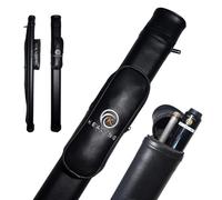 OKHEALING Fodero per Stecca da Biliardo in Pelle Premium, Leggero e Resistente, Interno in Morbida Flanella, Custodia da Viaggio con 2/3/4/5/6 Scomparti, Design Elegante, Nero (noir, 2 trous)