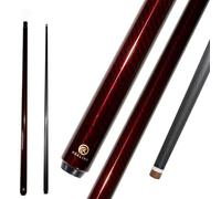 OKHEALING Queue de billard en fibre de carbone avec joint 1/2 12,4 mm Rouge 2