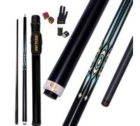 OKHEALING - Queue de Billard en Fibre de Carbone de première qualité, tête de 12,9 mm, 58 ", fabriquée à la Main avec Soin, Parfaite pour Les Amateurs de Billard