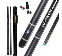 OKHEALING Queue de billard en fibre de carbone, tête de 12,4 mm, tête en bakélite noire, membre avant en fibre de carbone de 737 mm, convient pour les joueurs de billard professionnels et amateurs