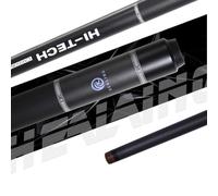 OKHEALING Queue de billard en fibre de carbone, tête de 12,9 mm, tête en bakélite noire, membre avant en fibre de carbone de 737 mm, convient pour les joueurs de billard professionnels et amateurs