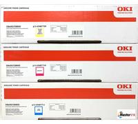 OKI 3 Toner Original Jaune Magenta Janus C8600/C8600dn/C8800n/C8800dn [A Box]