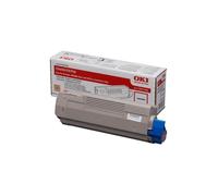 OKI 43872306 Cartouche Toner Magenta Original, 2000 Pages, pour C5650/C5750, Technologie Laser, Couleur Gris, Dimensions Emballage 302x113x72mm