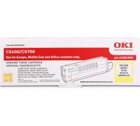 Toner original pour OKI C5600/C5600N/C5700/C5700N, jaune