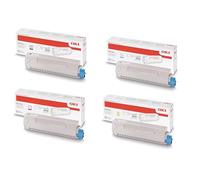 Oki Kit de toner d'origine 45862840, 45862839, 45862838, 45862837 (noir, cyan, jaune, magenta), compatible MC853/MC873/MC883