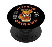 Okinawa Miyako Shisa Lion Japon Anime Otaku Kanji Souvenir PopSockets PopGrip Adhésif