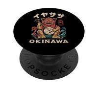 Okinawa Shisa Lion Dog Iyasasa Japon Culture Art Souvenir PopSockets PopGrip Adhésif