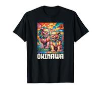 Okinawa Shisa Lions Japon Kanji Anime Otaku Souvenir T-Shirt