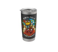 Okinawa Shisa Shisa Beach Sunburn Kanji Souvenir Gobelet isotherme en acier inoxydable double paroi