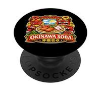 Okinawa Soba Nourriture Japonaise Shisa Lion Cuisine Japonaise Ramen PopSockets PopGrip Adhésif