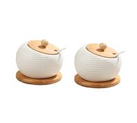 OKIPED Pot à épices 500g Pot de sel Bouteille d'assaisonnement en céramique 500ml Pot de Stockage Boîte à épices de Cuisine avec cuillère (Size : 2)