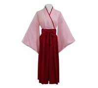 Okita Souji Costume de cosplay FGO - Tenue de cosplay rose japonais - Kimono, personnage de l'anime, jeu de rôle, Halloween, carnaval, pour femme