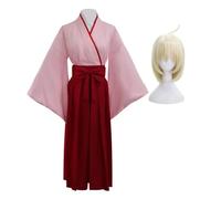 Okita Souji Costume de cosplay FGO - Tenue de cosplay rose japonais - Kimono, personnage de l'anime, jeu de rôle, Halloween, carnaval, pour femme