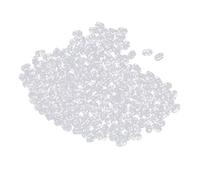 Okiyakusama 100 Pièces Perles de Pêche Transparentes Double Perçages Éléments Rig pour Montage Flottant en Polymère PE Solide Convenant à La Pêche Loisirs, 4,7 x 6mm 100Pcs