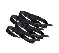 Okiyakusama 2 Pièces Sangle de Pied Rameur Accessoire Universel Réglable Remplacement en Nylon pour Appareil Fitness Convient à l'exercice à La Maison Vélo, Noir 4 Pièces