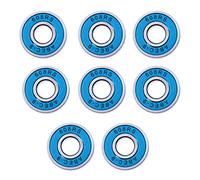 Okiyakusama 8 Pièces Roulements Skateboard 608RS Roulements Bille Double Joint Caoutchouc Fonction Haute Étanchéité pour Longboards Patins Jou, Bleu