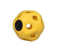 Okiyakusama Balle d'Équitation Distributeur Polyéthylène Jouet Mangeoire Ouverture Multiple Adaptée pour Animaux de Ferme Box Chevaux Pâturage , Jaune