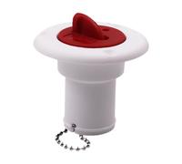 Okiyakusama Bouchon de Remplissage pour RV Entrée d'eau pour Camping-Car et Bateau Flasque de Remplissage Étanche avec Chaîne Accessoire pour Réservoir de Voitur, Blanc Rouge