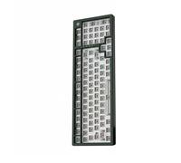 Okiyakusama Clavier Mécanique Clavier Clavier Compact Clavier sans Fil en Aluminium 6063 avec Hub Intégré 4K USB et Lecteur Cartes Batterie 8000mah Connexion, Dark GRN 98
